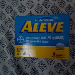 Aleve pain relief 6 pills package closed